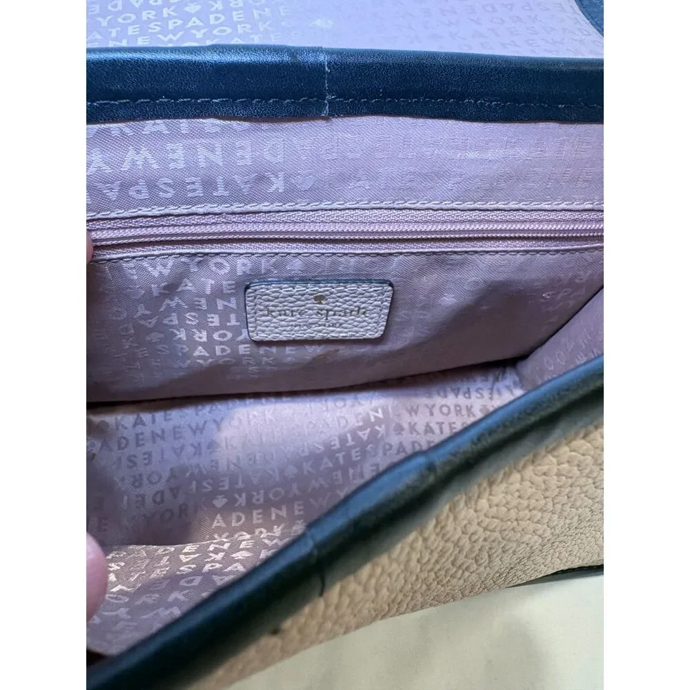 Kate Spade Ivy Ward Place Crossbody WKRU5388 Rose Cloud Leather Black Trim